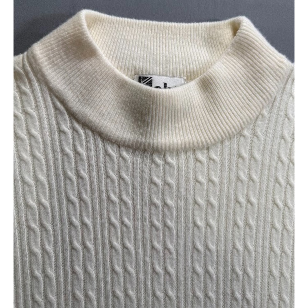 Crystal Kobe Sweater Women Size 2X White Short Sleeve High Neck Knit Casual - Picture 12 of 16